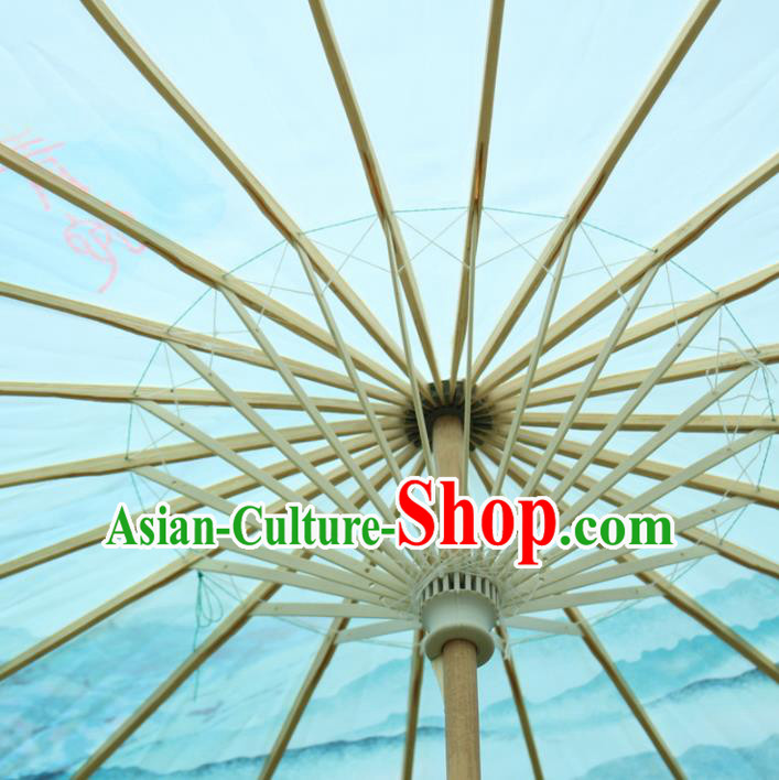 Handmade Chinese Classical Dance Printing Landscape Paper Umbrella Traditional Cosplay Decoration Umbrellas