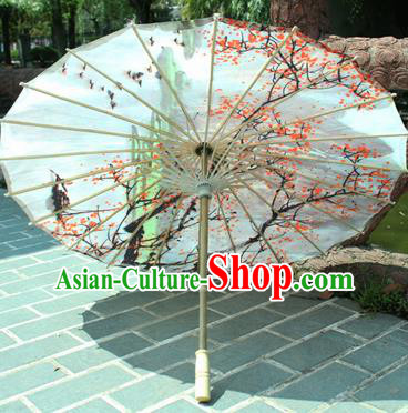 Handmade Chinese Classical Dance Printing Red Leaf Paper Umbrella Traditional Cosplay Decoration Umbrellas