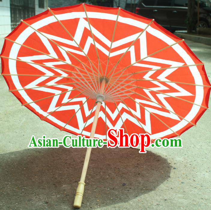Handmade Chinese Classical Dance Red Silk Umbrella Traditional Cosplay Decoration Umbrellas