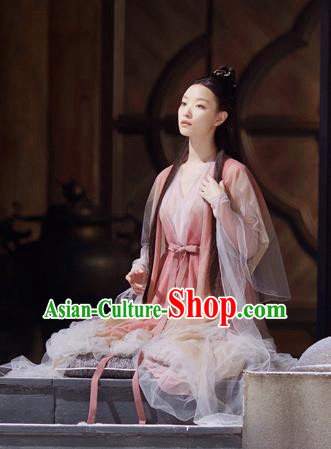 Chinese Ancient Fairy Princess Dress Drama Love and Destiny Swordsman Ling Xi NiNi Costumes and Headpiece for Women