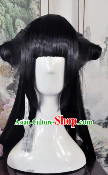 Traditional Chinese Cosplay Young Lady Wigs Sheath Ancient Goddess Princess Chignon for Women