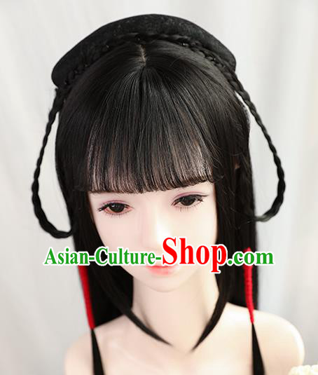 Traditional Chinese Cosplay Ming Dynasty Palace Princess Wigs Sheath Ancient Flying Apsaras Chignon for Women