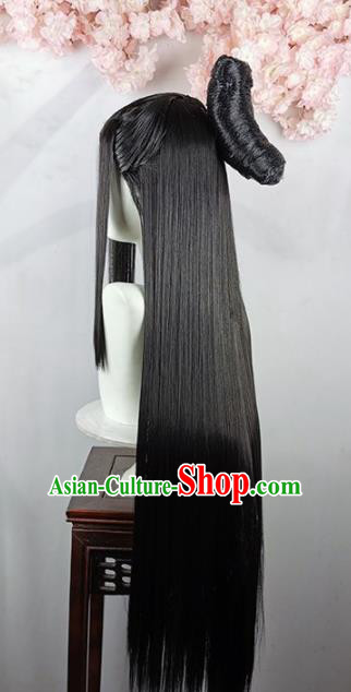 Traditional Chinese Cosplay Swordsman Xiu Jie Princess Wigs Sheath Ancient Goddess Chignon for Women