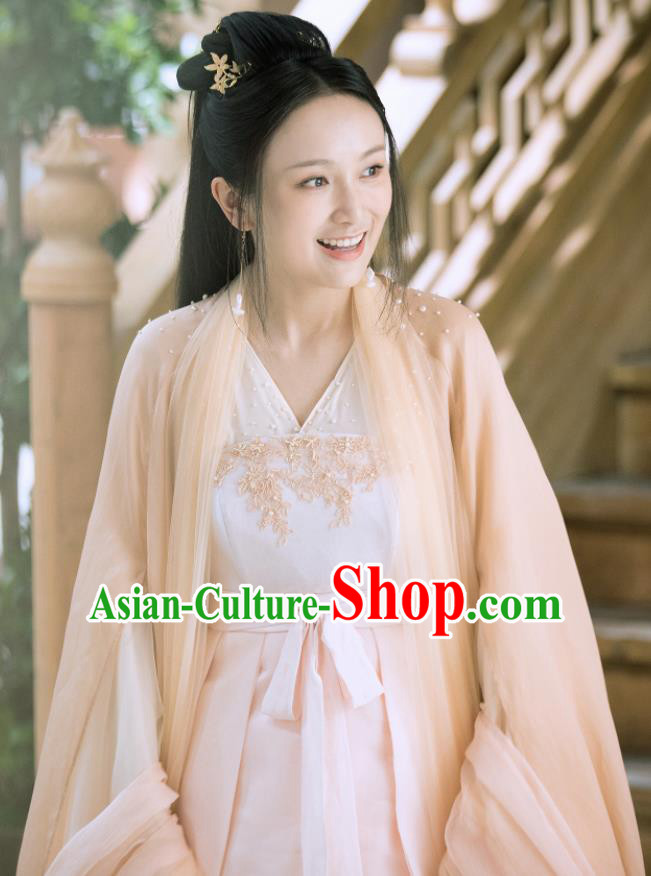 Drama Love and Destiny Chinese Ancient Goddess Princess Yu Li Replica Costumes and Headpiece for Women