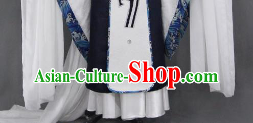 Chinese Traditional Cosplay King Navy Costumes Ancient Swordsman Clothing for Men