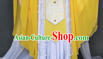 Customize Chinese Traditional Cosplay Taoist King Yellow Costumes Ancient Swordsman Clothing for Men