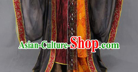 Traditional Chinese Cosplay Goddess Queen Purplish Red Dress Ancient Drama Female Swordsman Costumes for Women