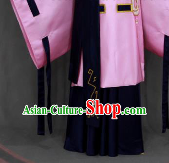 Customize Chinese Traditional Cosplay Taoist Priest Pink Costumes Ancient Swordsman Clothing for Men