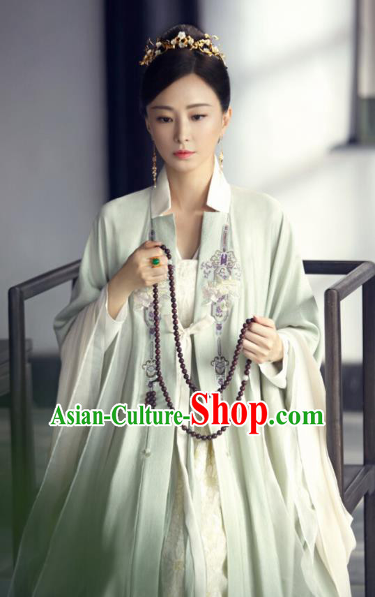 Love and Destiny Ancient Chinese Drama Aristocratic Dowager Pei Yun Replica Costumes and Headpiece for Women