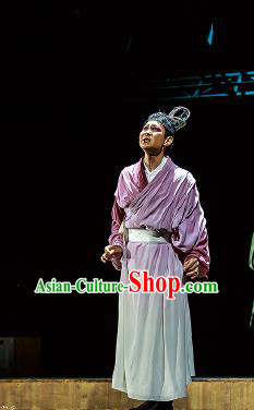 Chinese Drama Prince of Lanling Ancient Northern Dynasties Purple Clothing Stage Performance Dance Costume for Men