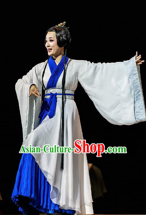 Chinese Drama Prince of Lanling Ancient Princess Consort Dress Stage Performance Dance Costume and Headpiece for Women