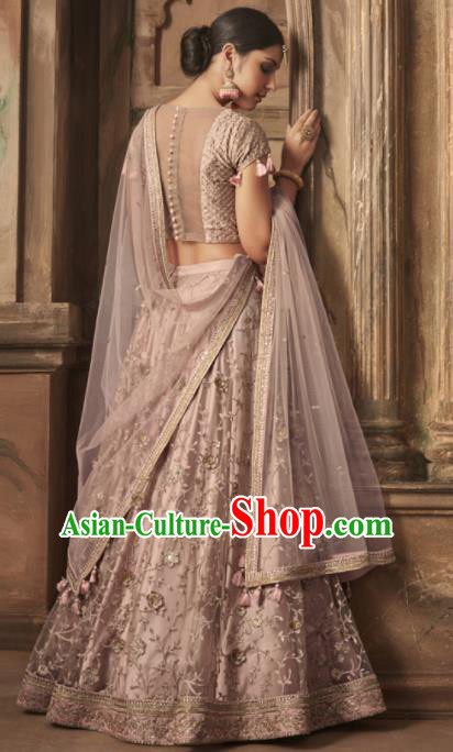 Traditional Indian Court Lehenga Embroidered Silk Dress Asian India National Bollywood Costumes for Women