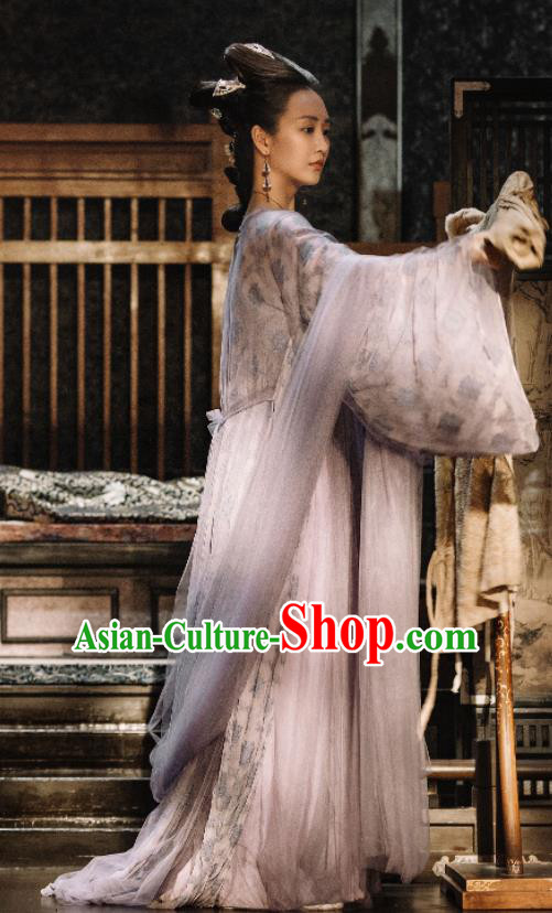 Chinese Ancient Spirit Goddess Drama Novoland Eagle Flag Female Assassin Su Shunqing Wang Ou Replica Costumes and Headpiece for Women
