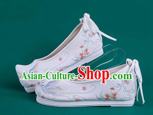 Chinese Traditional Embroidered White Cloth Shoes Hanfu Shoes Princess Shoes for Women