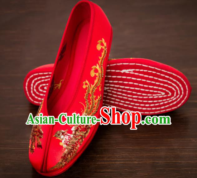 Traditional Chinese Handmade Wedding Shoes Hanfu Shoes Bride Shoes for Women