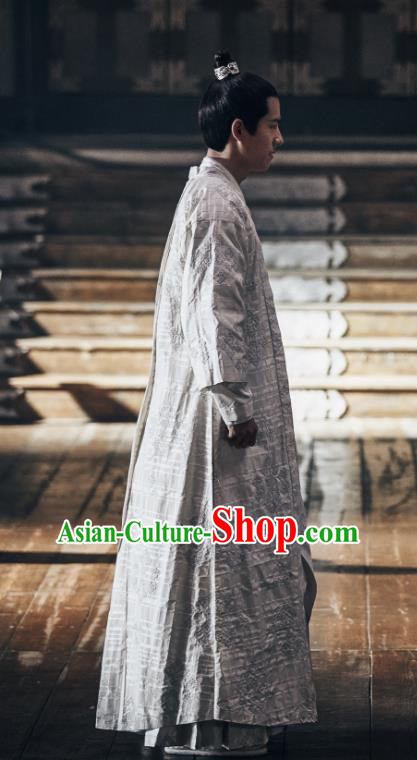 Novoland Eagle Flag Chinese Historical Drama Ancient Crown Prince Lv Guichen Replica Costumes and Headpiece for Men