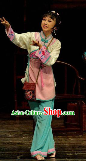 Chinese Moon Shines On Sugarbush Ferry Folk Dance Pink Dress Stage Performance Dance Costume and Headpiece for Women