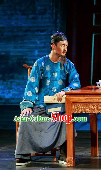 Deling and Cixi Chinese Qing Dynasty Landlord Dance Stage Performance Costume for Men