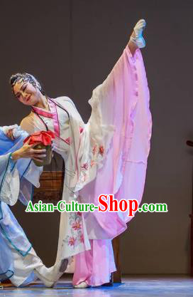 Sunsets Chinese Classical Dance White Dress Stage Performance Dance Costume and Headpiece for Women