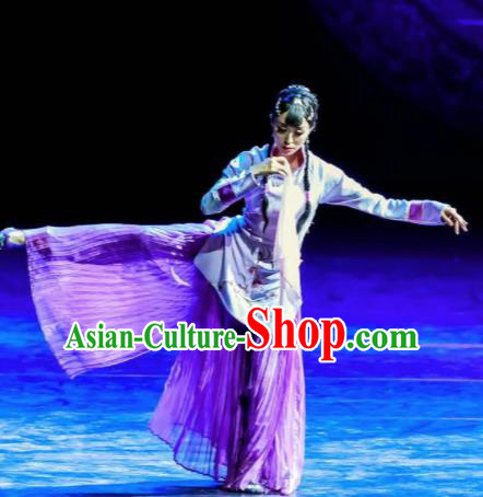 Trilogy of the Rapids Chinese Peking Opera Nobility Lady Dress Stage Performance Dance Costume and Headpiece for Women