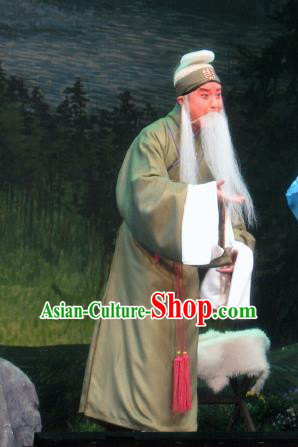 Su Wu In Desert Chinese Beijing Opera Shepherd Khaki Clothing Stage Performance Dance Costume and Headpiece for Men