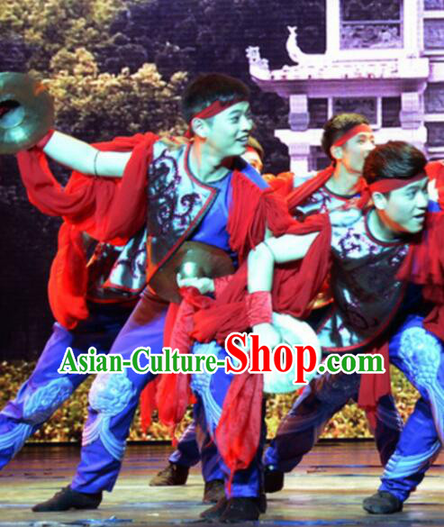 Gucuo Marriage Chinese Traditional Folk Dance Clothing Stage Performance Dance Costume for Men
