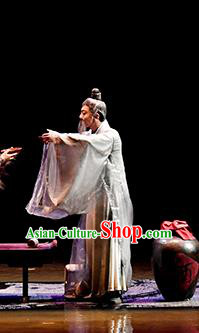 Return To the Three Gorges Chinese Ancient Old Scholar Clothing Stage Performance Dance Costume for Men