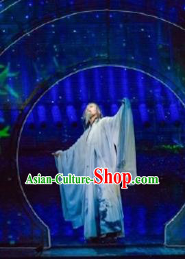 Return To the Three Gorges Chinese Ancient Poet Clothing Stage Performance Dance Costume for Men
