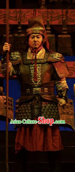 Cai Wenji Chinese Opera Ancient Han Dynasty General Clothing Stage Performance Dance Costume and Headpiece for Men