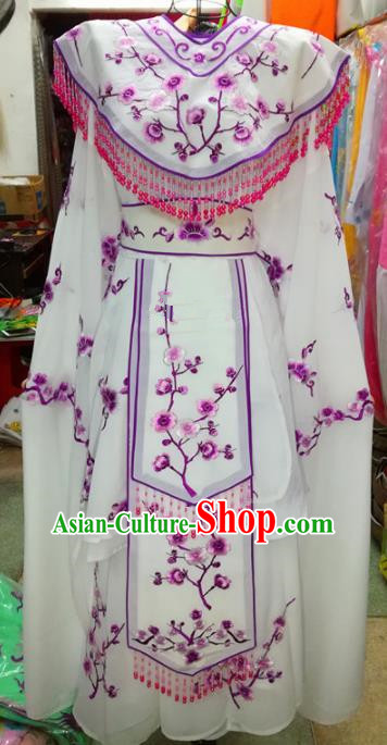 Chinese Traditional Beijing Opera Princess Costume Peking Opera Diva Embroidered Plum Blossom Dress for Adults