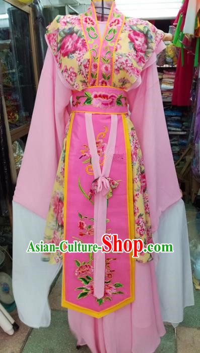 Chinese Traditional Beijing Opera Pink Dress Peking Opera Actress Water Sleeve Costume for Adults