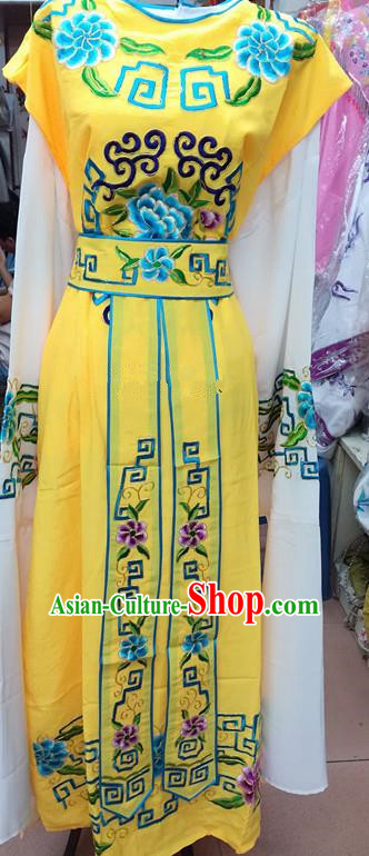 Chinese Traditional Beijing Opera Nobility Childe Costume Peking Opera Niche Yellow Robe for Adults
