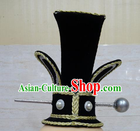 Chinese Traditional Beijing Opera Hair Accessories Ancient Prince Hairdo Crown Headwear for Adults