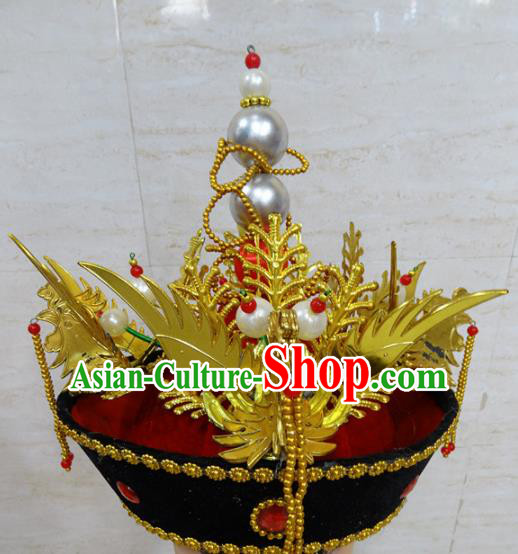 Chinese Traditional Beijing Opera Actress Hair Accessories Ancient Manchu Queen Phoenix Hat for Adults