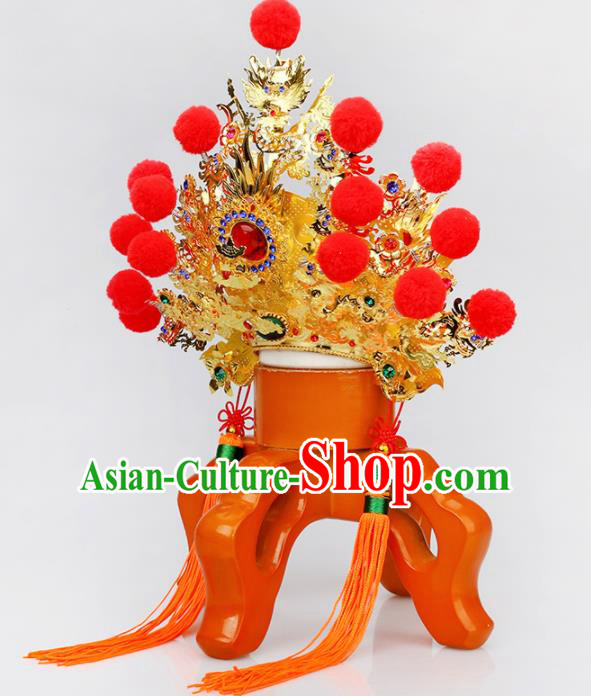 Chinese Traditional Religious Hair Accessories Taoism Feng Shui Marshal Guan Hat