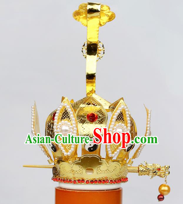 Chinese Traditional Religious Hair Accessories Feng Shui Taoism Prince Hairdo Crown