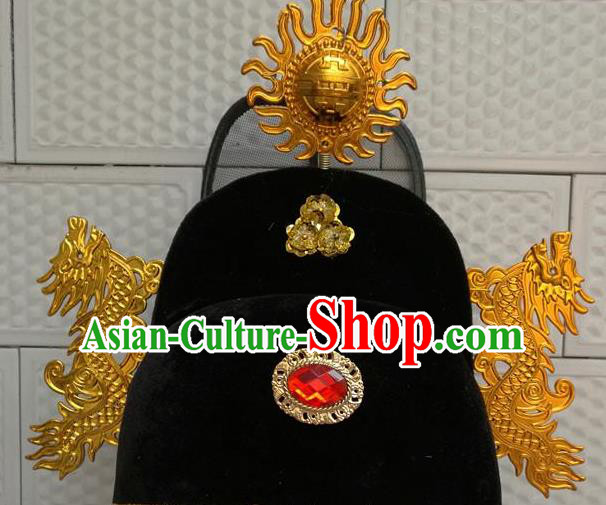 Chinese Traditional Beijing Opera Niche Headwear Ancient Prince Black Hat