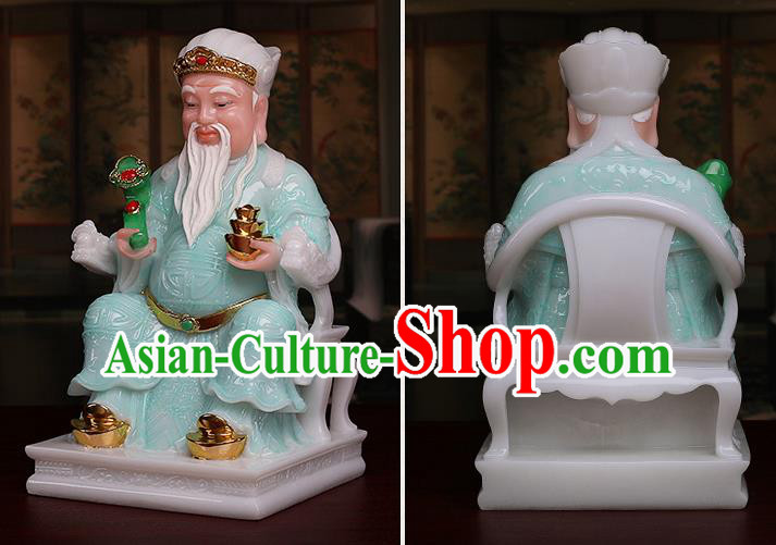 Chinese Traditional Religious Supplies Green Gnome Statue Taoism Accessories