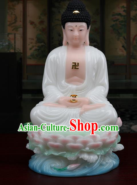 Chinese Traditional Religious Supplies Feng Shui Buddha White Cloth Statue Buddhism Decoration