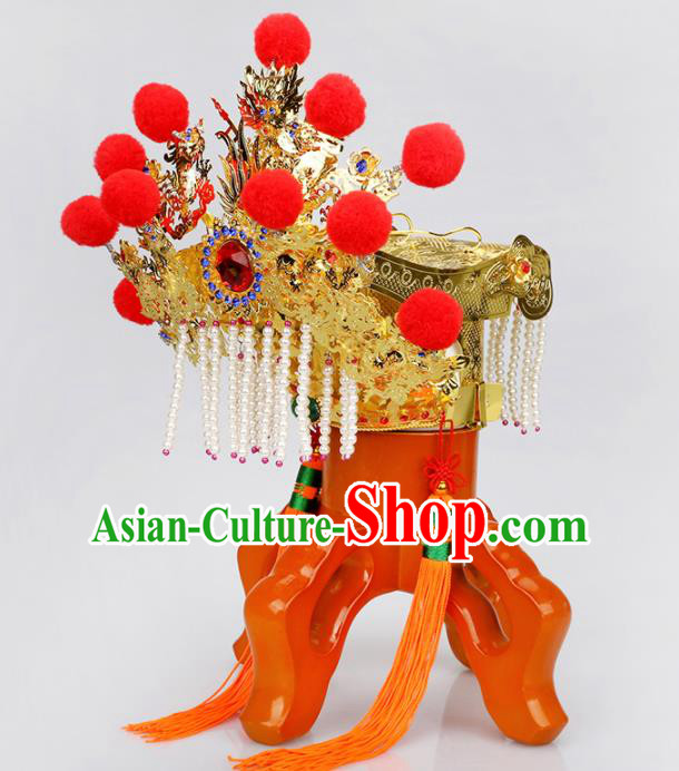 Chinese Traditional Religious Hair Accessories Taoism Feng Shui Crown God Hat