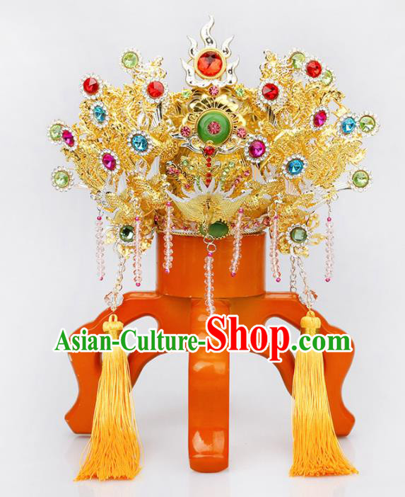 Chinese Traditional Religious Hair Accessories Taoism Phoenix Coronet Feng Shui Heavenly Queen Hat