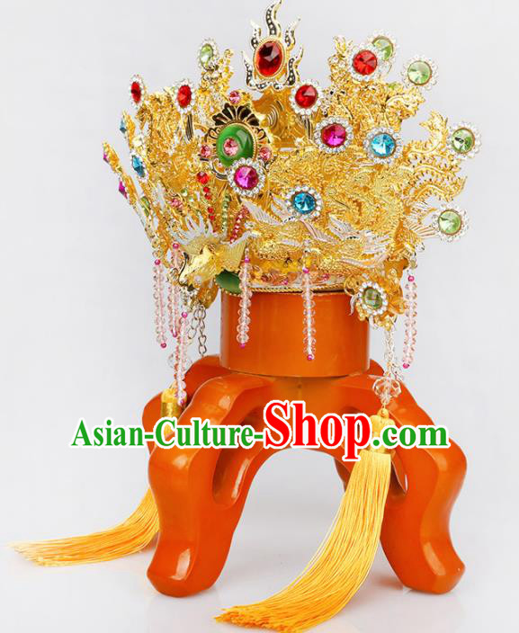Chinese Traditional Religious Hair Accessories Taoism Phoenix Coronet Feng Shui God Hat