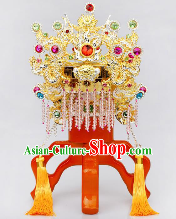 Chinese Traditional Religious Hair Accessories Feng Shui Buddhism Avalokitesvara Hat