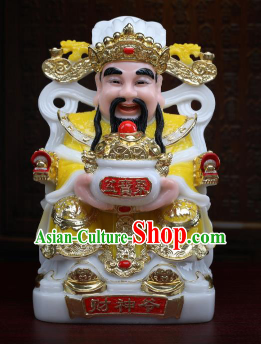 Chinese Traditional Religious Supplies Feng Shui Yellow Clothing Taoism Fortune God Decoration
