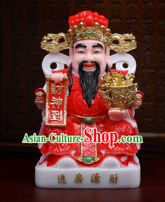 Chinese Traditional Religious Supplies Feng Shui Red Clothing Taoism Wealth God Decoration