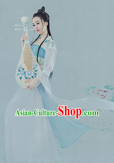 Chinese Ancient Drama Princess Hanfu Dress Traditional Tang Dynasty Palace Lady Historical Costume for Women