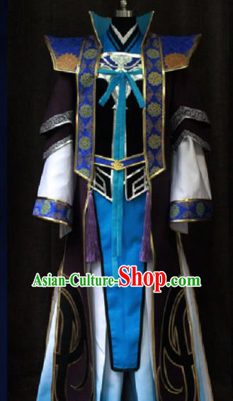 Chinese Ancient Cosplay Royal Highness Costume Traditional Swordsman Clothing for Men