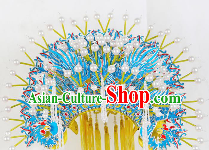 Asian Chinese Beijing Opera Diva Headwear Traditional Peking Opera Imperial Concubine Phoenix Coronet