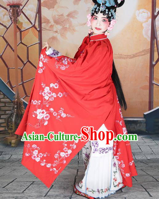 Traditional Chinese Beijing Opera Diva Costume Peking Opera Imperial Concubine Red Cloak