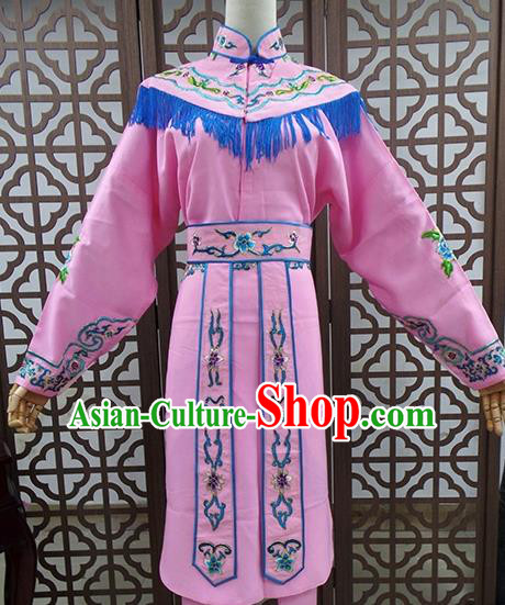 Traditional Chinese Beijing Opera Actress Costume Peking Opera Maidservants Pink Dress